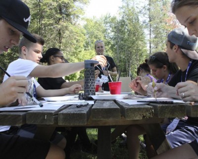 Students at an Outdoor Education camp