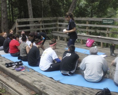 Students at an Outdoor Education camp